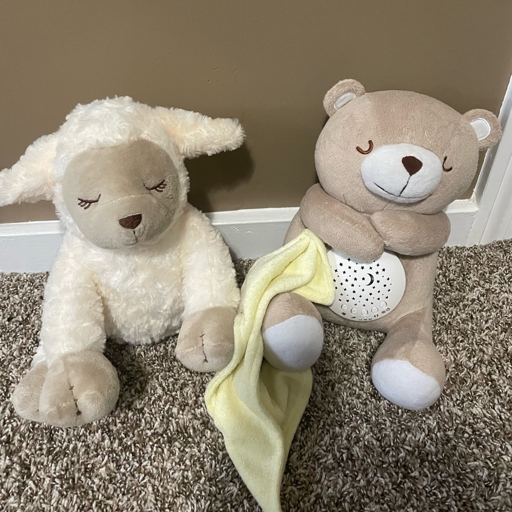 Cry Activated Baby Soother, Swaddle me, Lamb